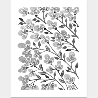 black cherry blossoms Posters and Art